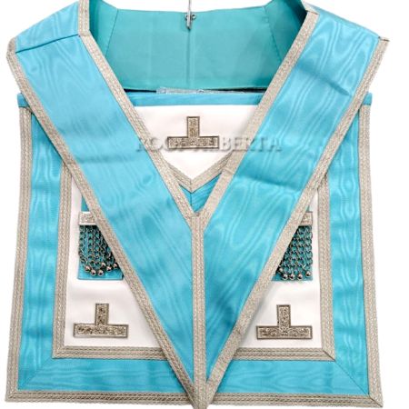 Silver Trimmed Officers Apron, Real Leather