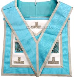 Silver Trimmed Officers Apron, Real Leather