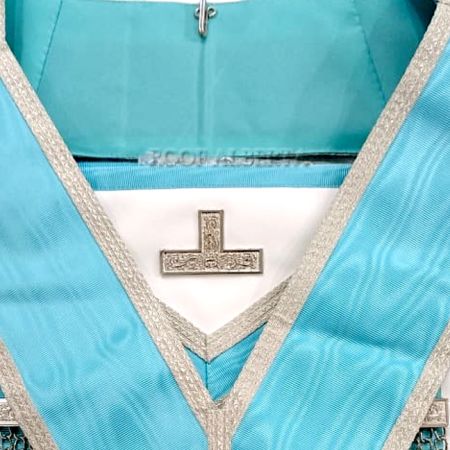 Silver Trimmed Officers Apron, Real Leather #3