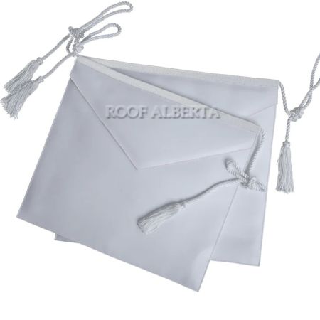 Entered Apprentice White Lambskin Presentation Apron 12 x 12 in rope belt #2