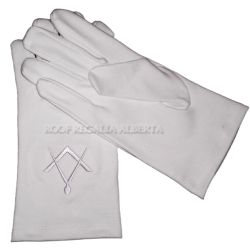 Masonic Cotton gloves white Logo