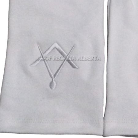 Masonic Cotton gloves white Logo #2