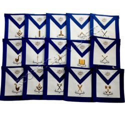 Blue Lodge Officer Apron Gold Blue