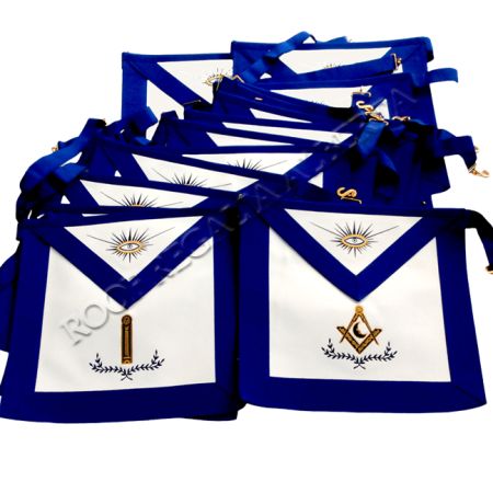 Blue Lodge Officer Apron Gold Blue #2