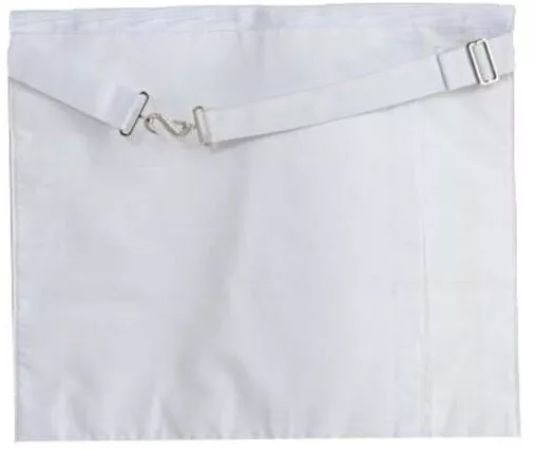Entered Apprentice White Lambskin Presentation Apron 12 x 12 in rope belt #3