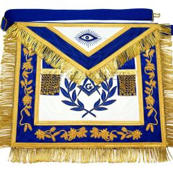 Master Mason Apron Blue Gold