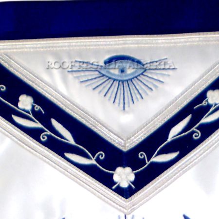 Past Master Apron blue velvet #2