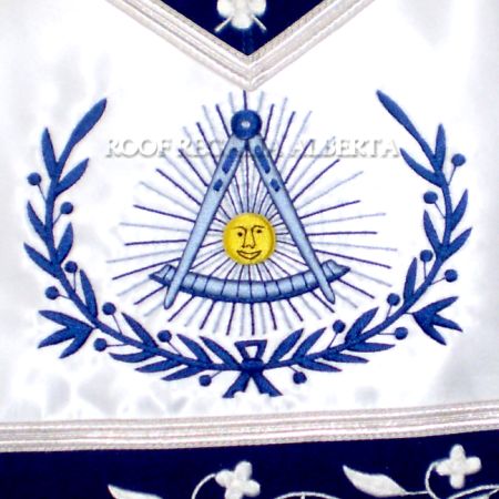 Past Master Apron blue velvet #3
