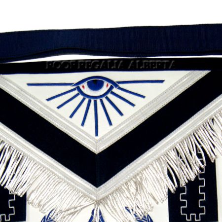 Past Master Aprons in Blue velvet #2
