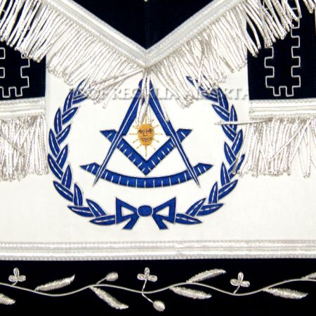 Past Master Aprons in Blue velvet #3