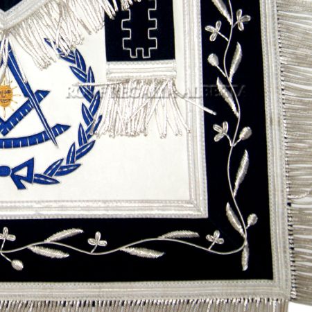 Past Master Aprons in Blue velvet #4