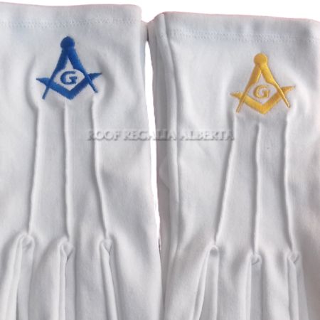 Masonic Master Mason Gloves #3